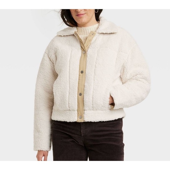 Universal Thread Jackets & Blazers - Women's Utility Faux Fur Jacket - Universal Thread White